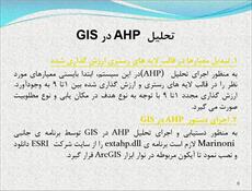 پاورپوینت تلفیق GIS و AHP با روش مارینونی (12 اسلاید)